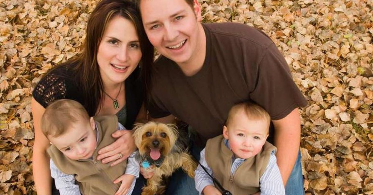 Family photo with their new dog